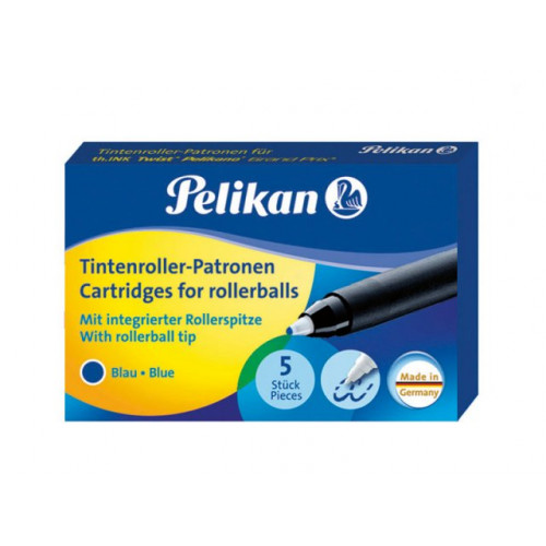 Cartucce Pelikan "Grand Prix" con punta roller incorporata, inchiostro blu