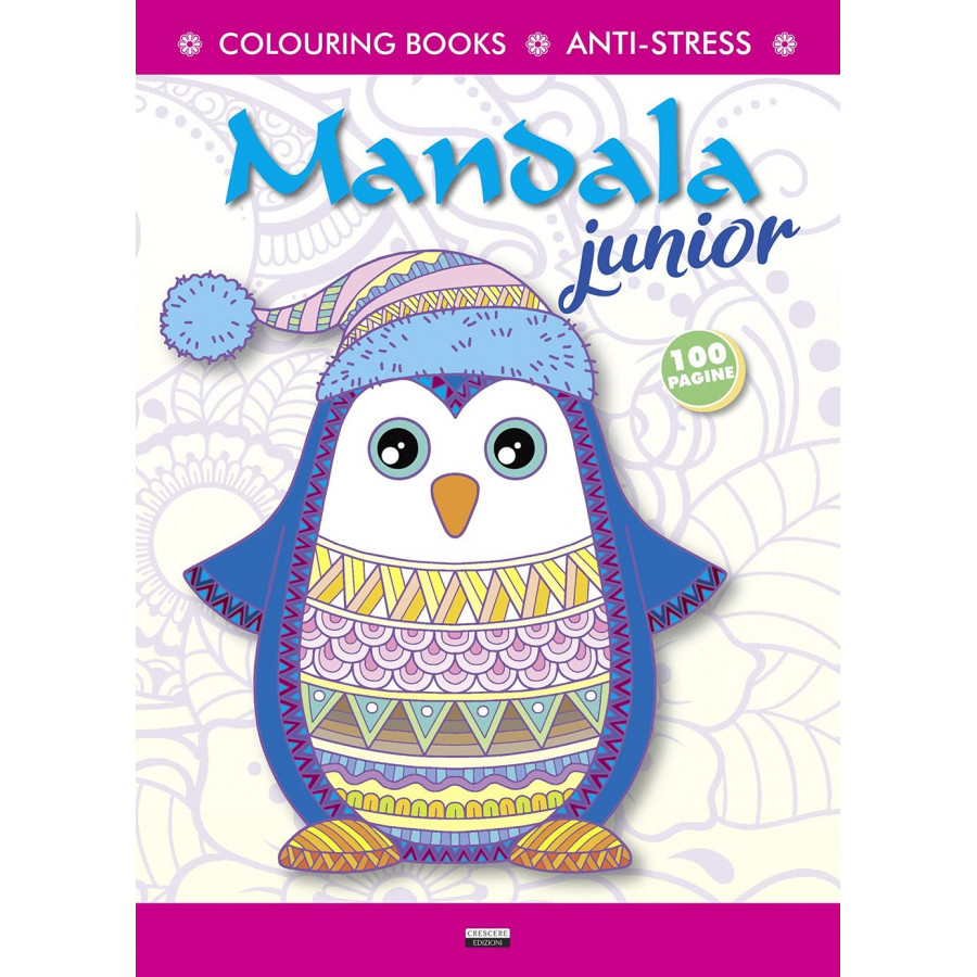 Libro Antistress da Colorare per Bambini e Bambine "Mandala Junior" con Simpatici Disegni, Crescere Edizioni