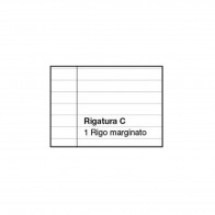 Quaderni a righe con Margine (Riga C), generalmente usate dalle classi quarta / quinta elementare in poi