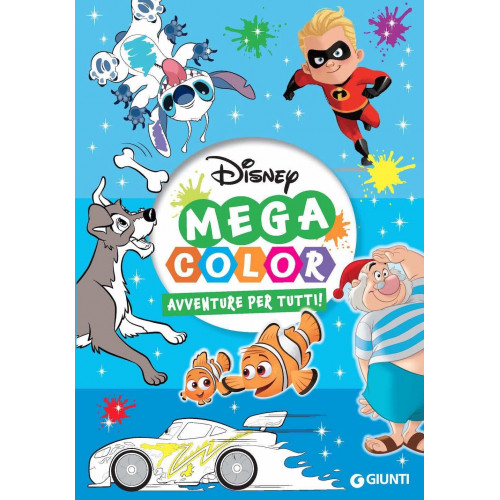 Libro da Colorare Disney Mega Color Avventure per tutti! Con Disegni e Giochi