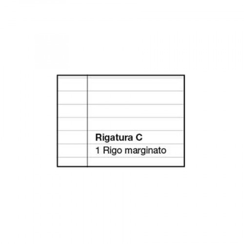 Quaderni a righe con Margine (Riga C), generalmente usate dalle classi quarta / quinta elementare in poi
