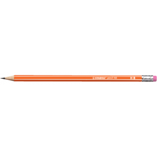 Matita con Gommino Stabilo Pencil 160 con Fusto Esagonale color arancio
