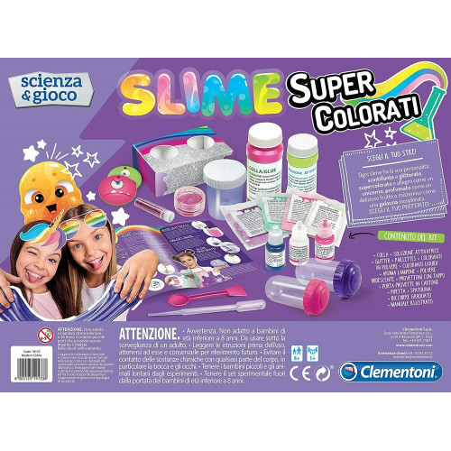 Slime Super Colorati, Scienza e Gioco Clementoni per Bambini e Bambine 8+