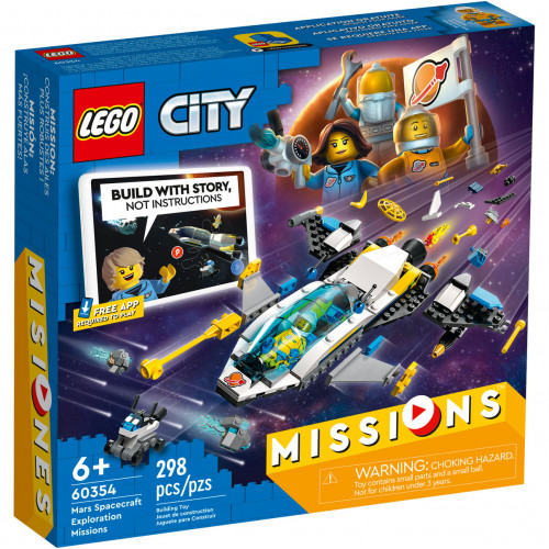 LEGO City Missione di esplorazione su Marte (60354) Playset di Avventura Digitale Interattivo per Bambino e Bambina 7+