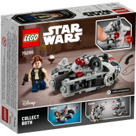 include un modellino da costruire con i mattoncini LEGO del  Microfighters Millennium Falcon e un omino di Han Solo