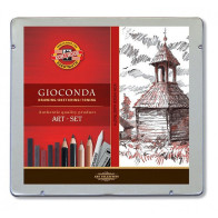 Set da Disegno Koh-I-Noor Gioconda con 24 Strumenti Artistici in Astuccio di Metallo