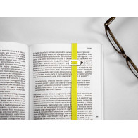 Segnalibri con fettuccia elastica colorata e cursore in metallo che riportano a dove si è interrotta la lettura
