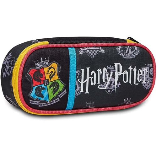 Astuccio Ovale Harry Potter Hogwarts Collezione Scuola con Portapenne e Tasca Interne