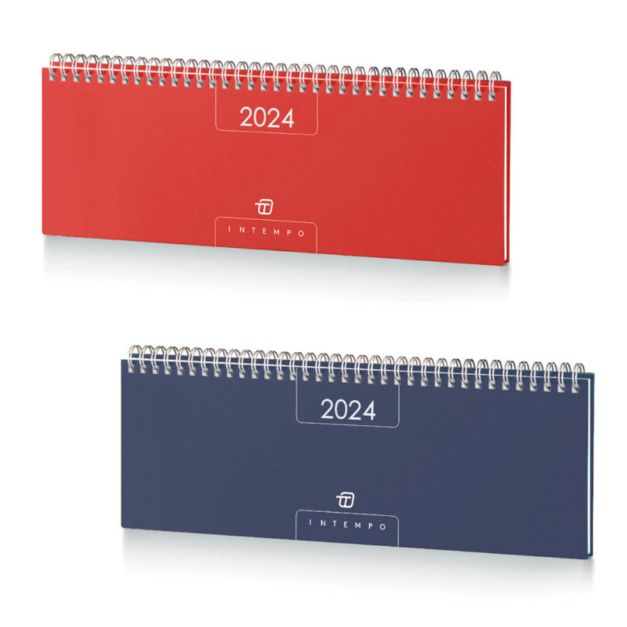 Agenda Settimanale 2024 (17x24cm) InTempo con Apertura 360° e Copertina  Morbida e Flessibile Rossa
