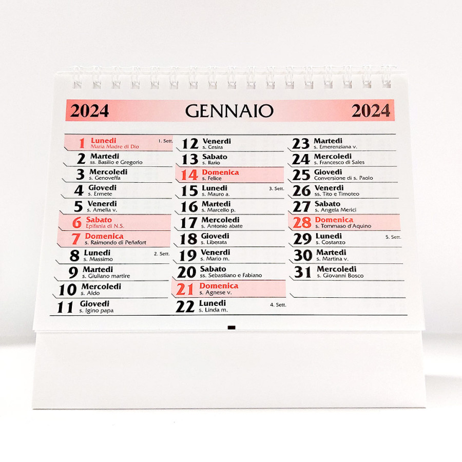 Calendario da tavolo grande 2024