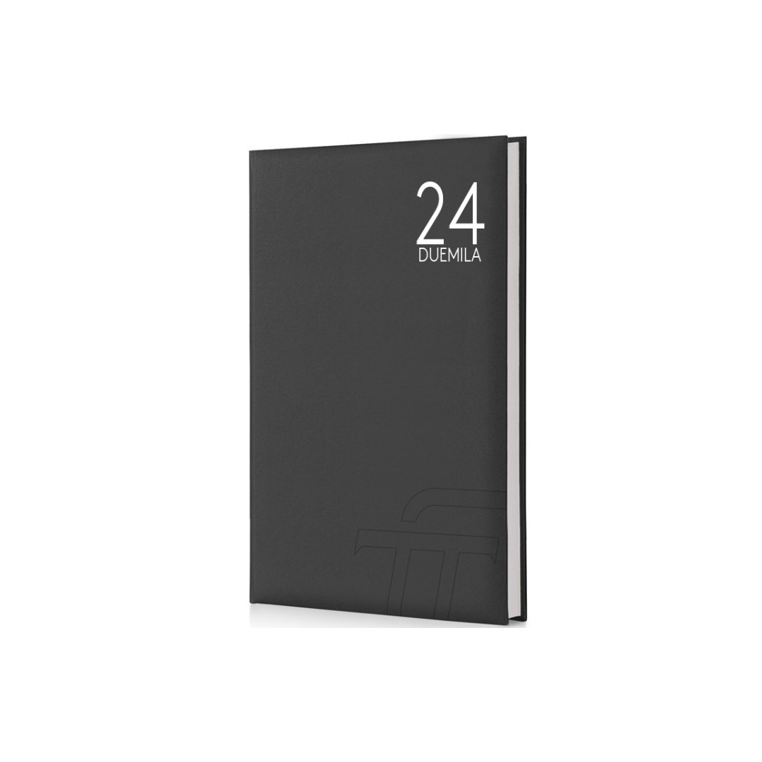 Agenda Giornaliera 2024 Grande (A4 - 21x30 cm) InTempo Text con Copertina Imbottita Nera Agenda Giornaliera 2024 Grande (A4 - 21x30 cm) InTempo Text con Copertina Imbottita Nera