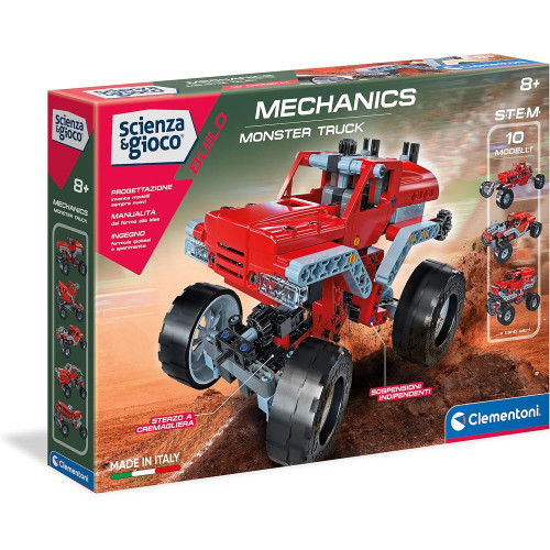 "Laboratorio di Meccanica: Monster Trucks" Costruzioni della Linea Scienza e Gioco Build Clementoni (8+)