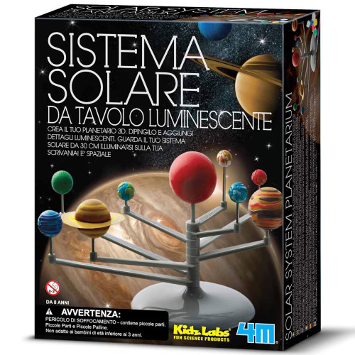 Sistema Solare da Tavolo Luminescente KidzLabs della 4M, Gioco Educativo per Bambini e Bambine Età 8+