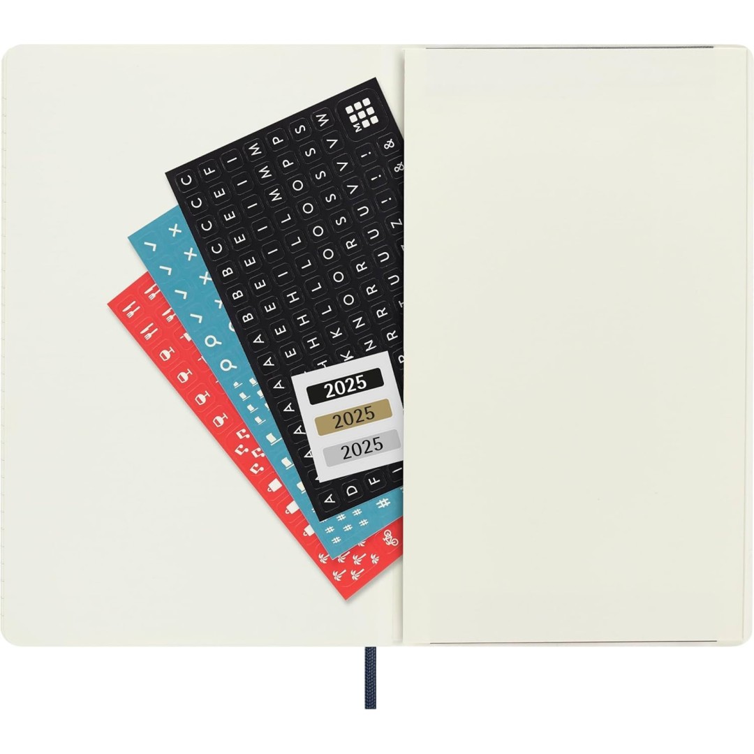 Agende Giornaliere 2025 Moleskine Large 12 Mesi con Chiusura a Elastico
