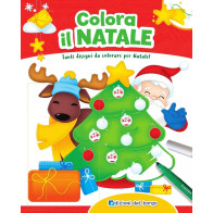 "Colora il Natale. Tanti disegni da colorare per Natale!" Edizioni del Borgo con 6 Pennarelli Carioca