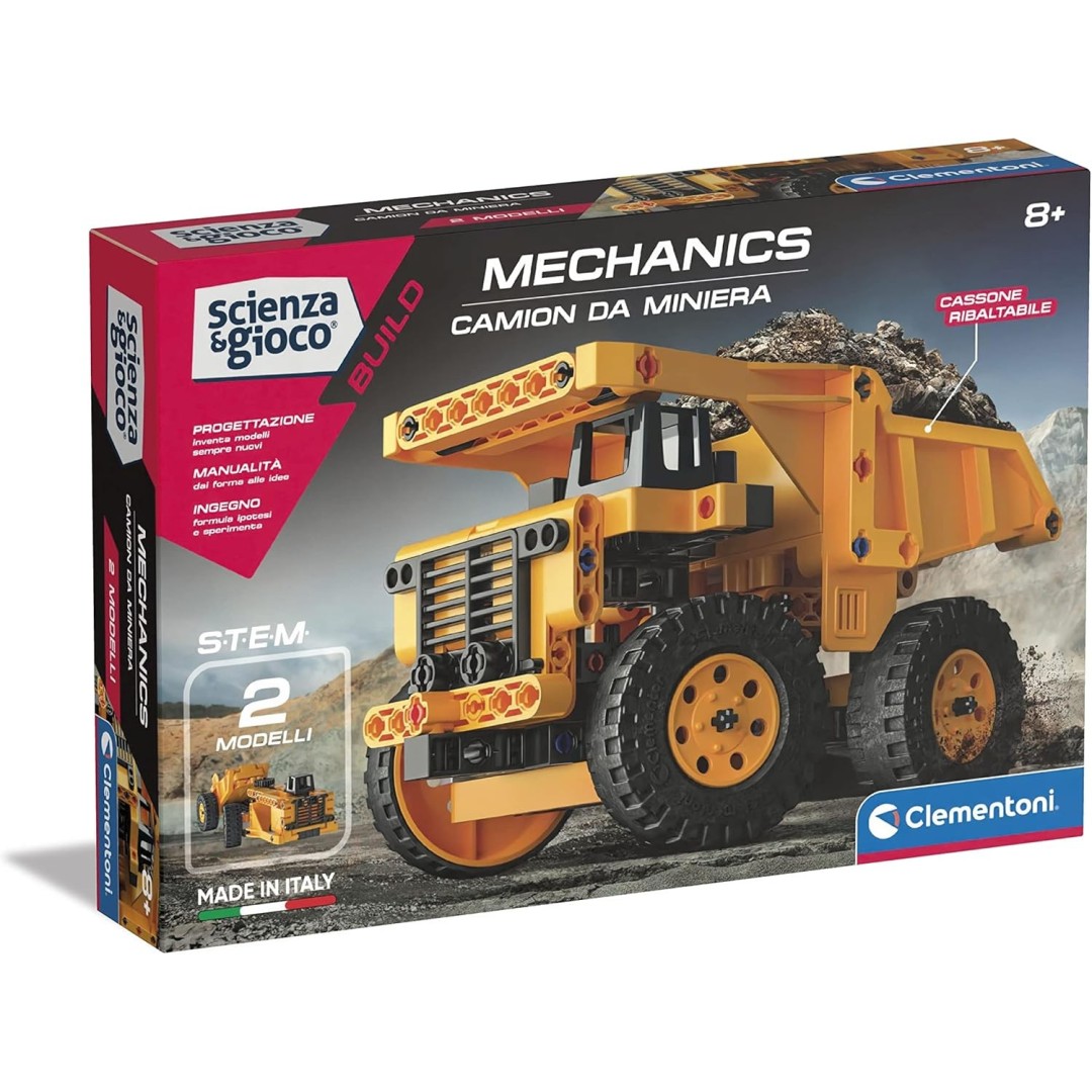"Laboratorio di Meccanica: Camion da Miniera" della Linea Scienza e Gioco Clementoni, per Bambini e Bambine 8+ "Laboratorio di Meccanica: Camion da Miniera" della Linea Scienza e Gioco Clementoni, per Bambini e Bambine 8+