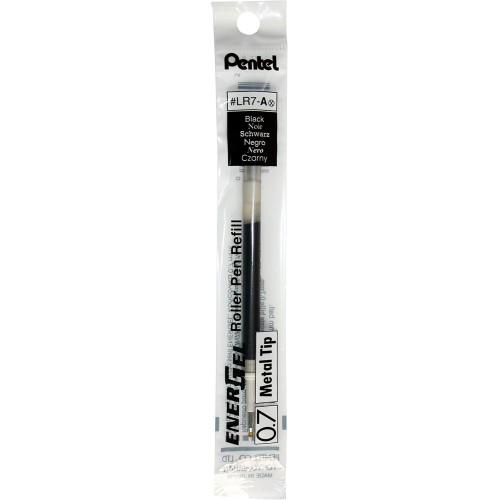 Refill di ricambio per penne EnerGel Pentel con inchiostro nero ultrascorrevole e ad asciugatura rapida
