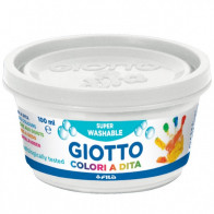Barattolo da 100 ml di colore a dita Giotto bianco per bambini