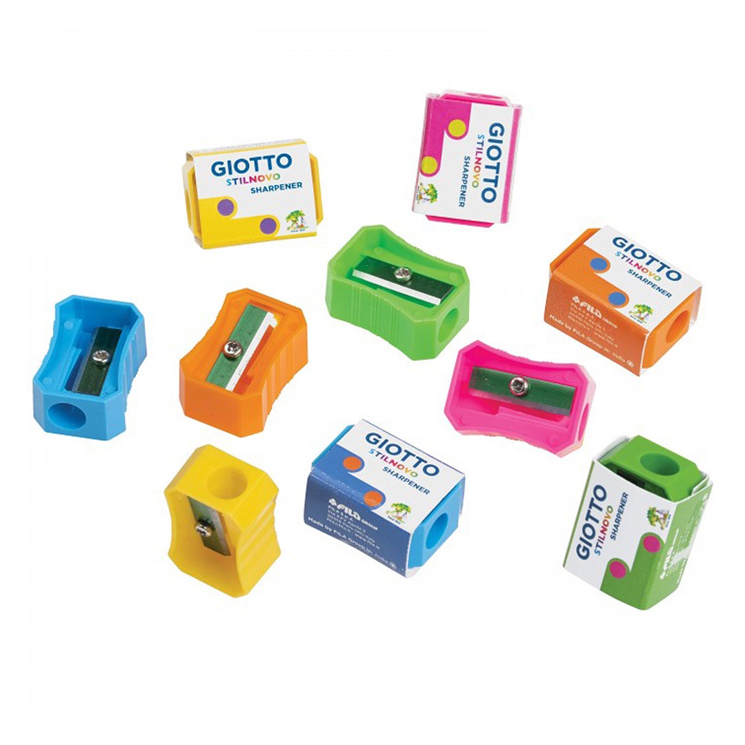 Temperini a un Foro Giotto Stilnovo Ergonomici in 5 Colori Fluo per Matite Fino a 7,5mm di Diametro